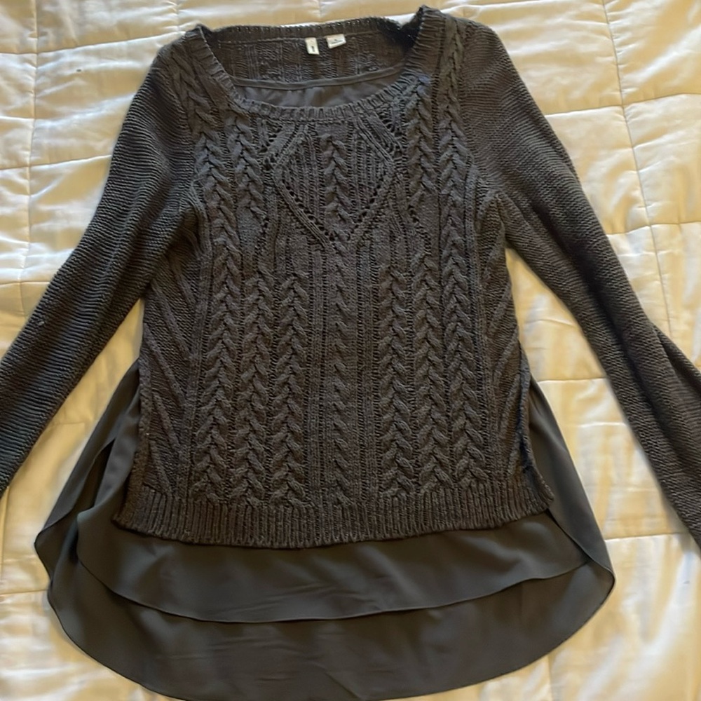 Anthropologie moth, extra large charcoal gray sweater